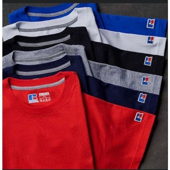 RUSSELL ATHLETIC - M Sz S - NWT Basic Crewneck Tee in True Red/Cotton/Poly Blend - Picture 13 of 15